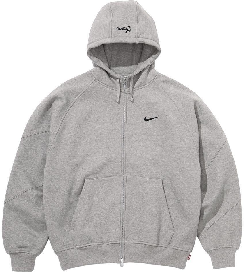 Supreme® Nike® Zip Up Hooded Sweatshirt Grey – BASEMENT_HK