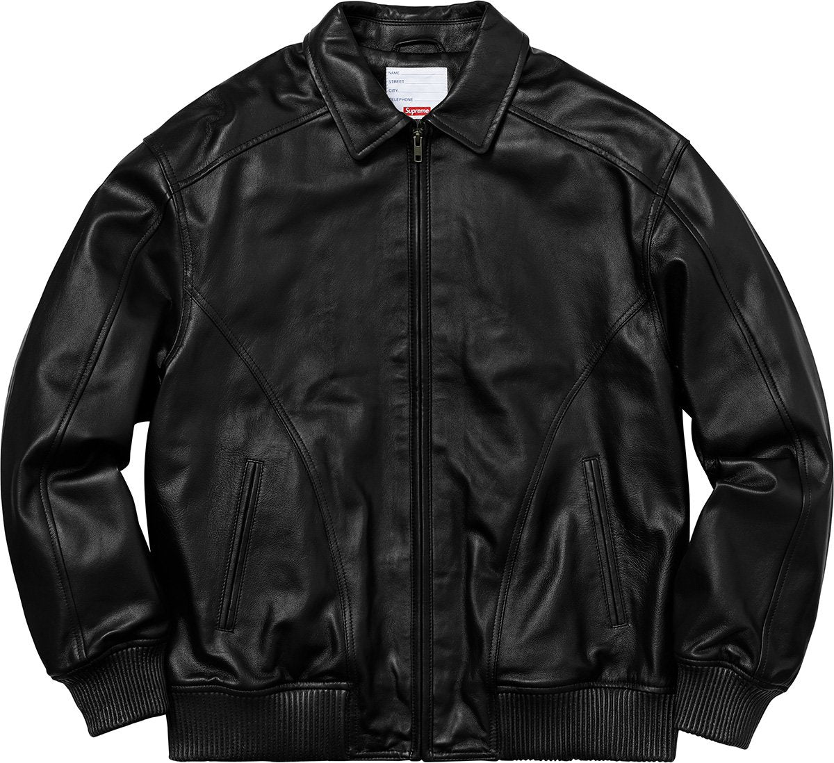 Supreme Studded Arc Logo Leather Jacket Black – BASEMENT_HK