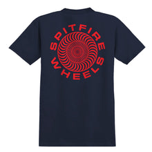 Spitfire Classic 87 Swirl Tee Navy Red