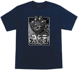 Santa Cruz Godzilla Hand Front Tee Navy