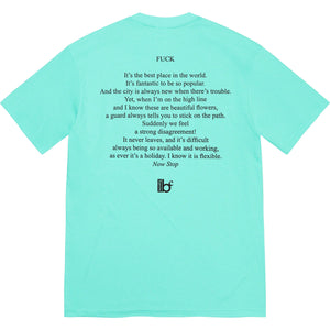 Supreme/Bernadette Corporation Fuck Tee Teal
