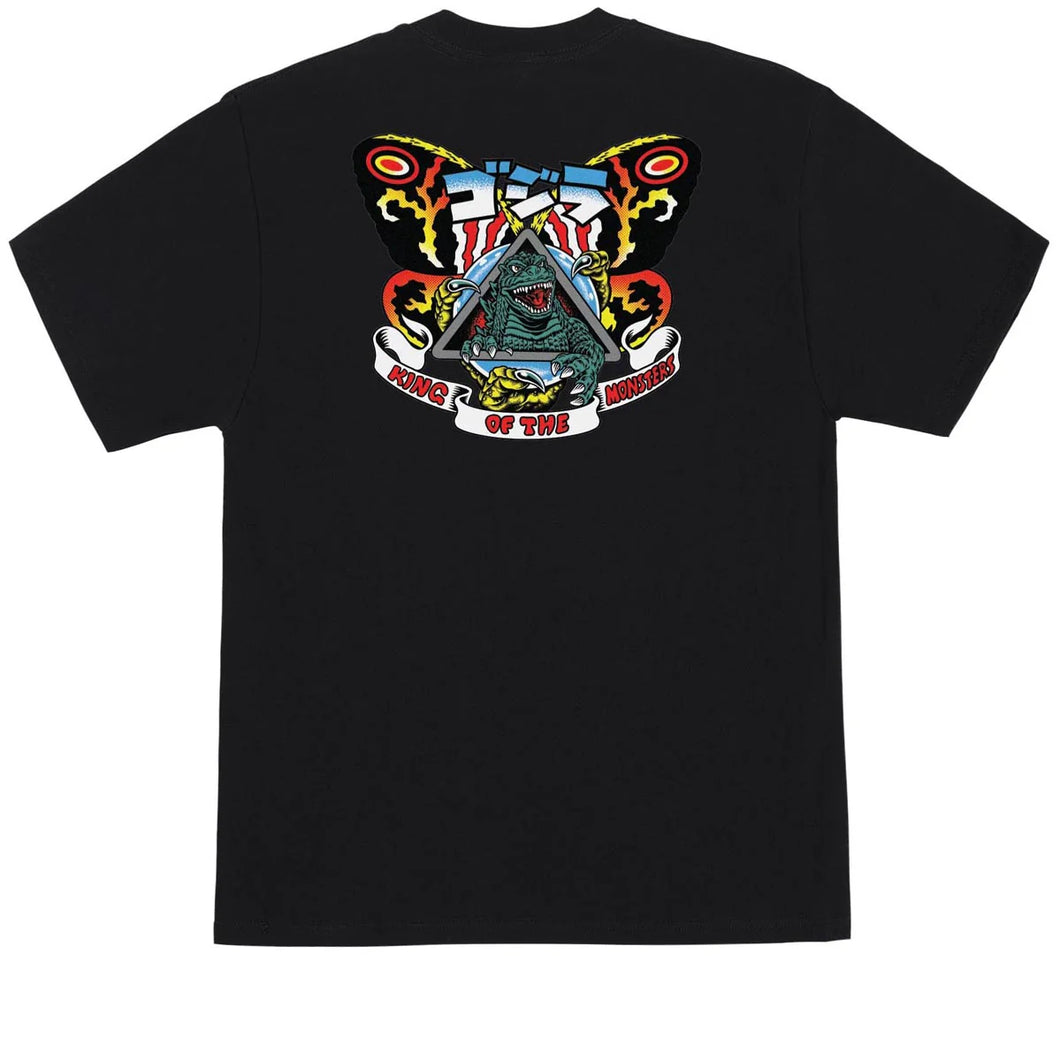 Santa Cruz Godzilla Natas Mothra Tee Black