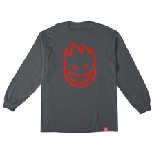 Spitfire Bighead Long Sleeve Tee Charcoal Red