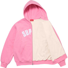 Supreme Arc Thermal Lined Zip Up Hooded Sweatshirt Pink