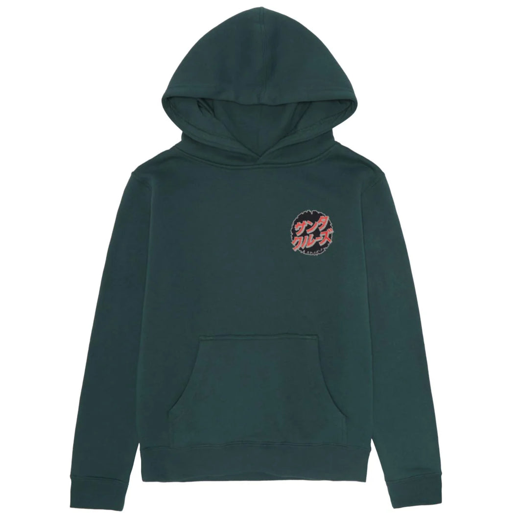 Santa Cruz Godzilla Youth Destroyer Pull Over Hoodie Green