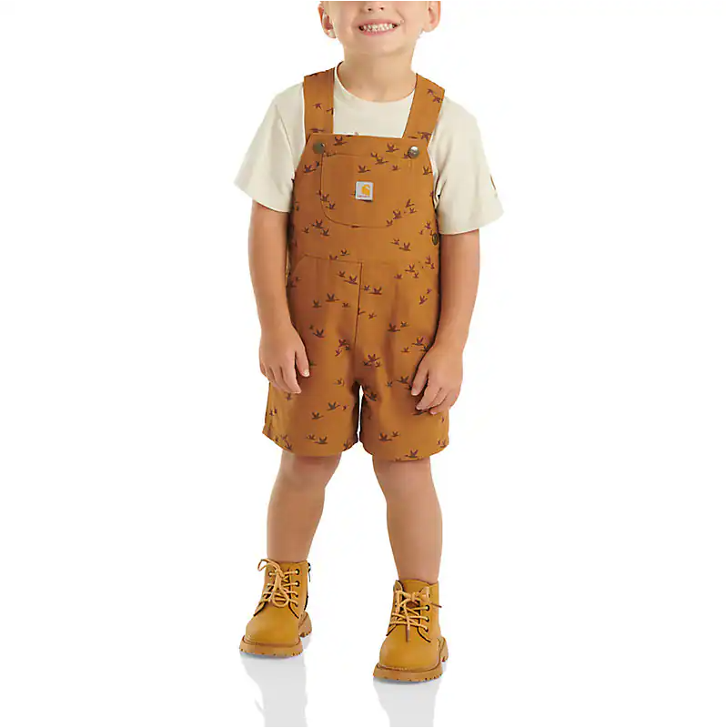 Carhartt Kids Printed Canvas Shortall Set Carhartt Brown