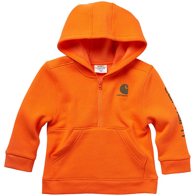 Carhartt Kids Long Sleeve Half Zip Sweatshirt Exotic Orange