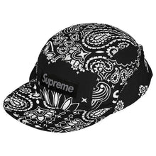 Supreme Reflective Bandana Sunshield Camp Cap Black