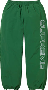 Supreme Spellout Embroidered Track Pant Green