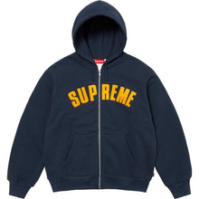 Supreme Arc Thermal Lined Zip Up Hooded Sweatshirt Navy