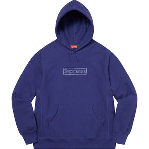Supreme Kaws Chalk Box Logo Hooded Sweatshirt Purple