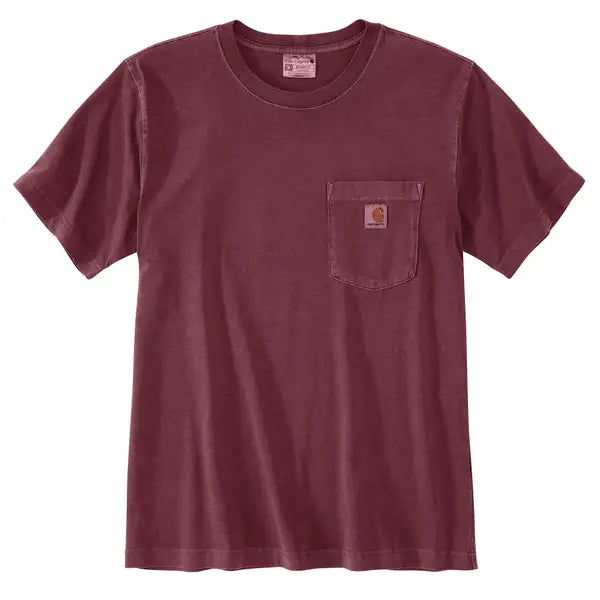 Carhartt Relaxed Fit Lightweight SS Garment Dyed Pocket Tee Dark Spice Red