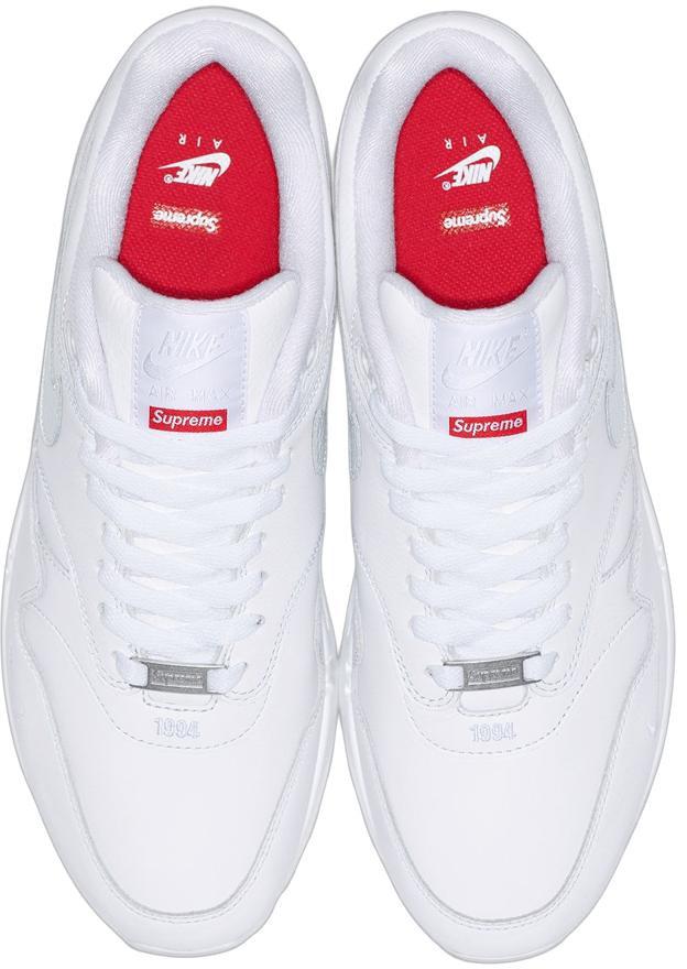 スケートボード Supreme Nike Air Max 1 White 29.5 Supreme®/Nike® Air Max 1 White