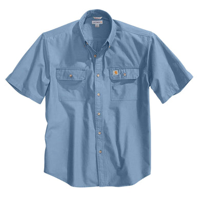 Carhartt Loose Fit Midweight Chambray Short Sleeve Shirt Ceil Blue