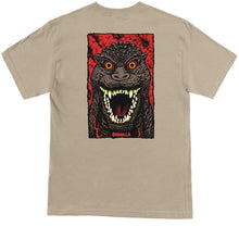 Santa Cruz Godzilla Destroyer Stripes Tee Sand