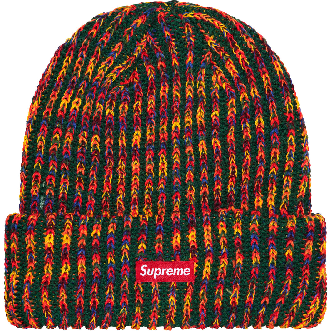 Supreme Rainbow Loose Gauge Beanie Olive