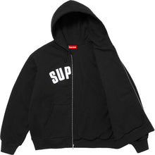 Supreme Arc Thermal Lined Zip Up Hooded Sweatshirt Black