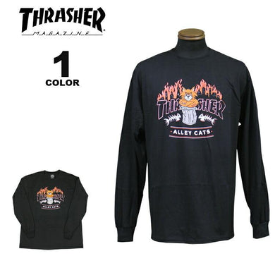 Thrasher Alley Cats L/S Tee Black