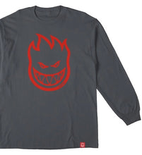 Spitfire Bighead Long Sleeve Tee Charcoal Red