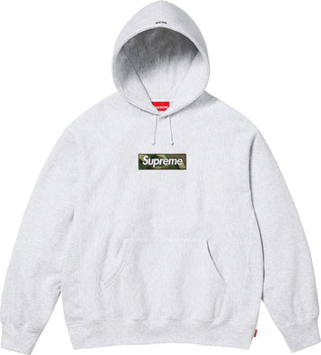 Supreme Box Logo Hooded Sweatshirt Ash Grey FW23