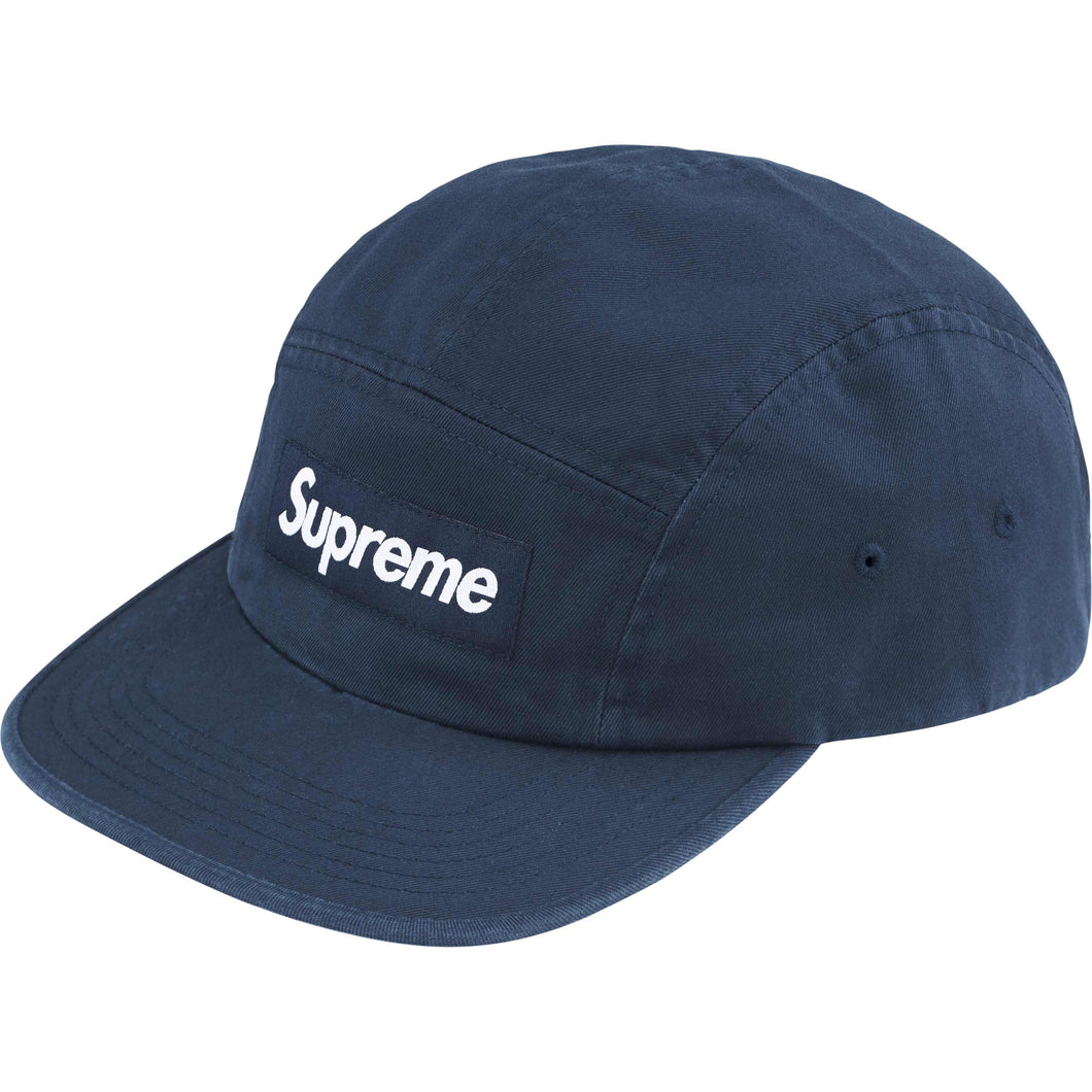 Supreme FW24 Washed Chino Twill Camp Cap Navy