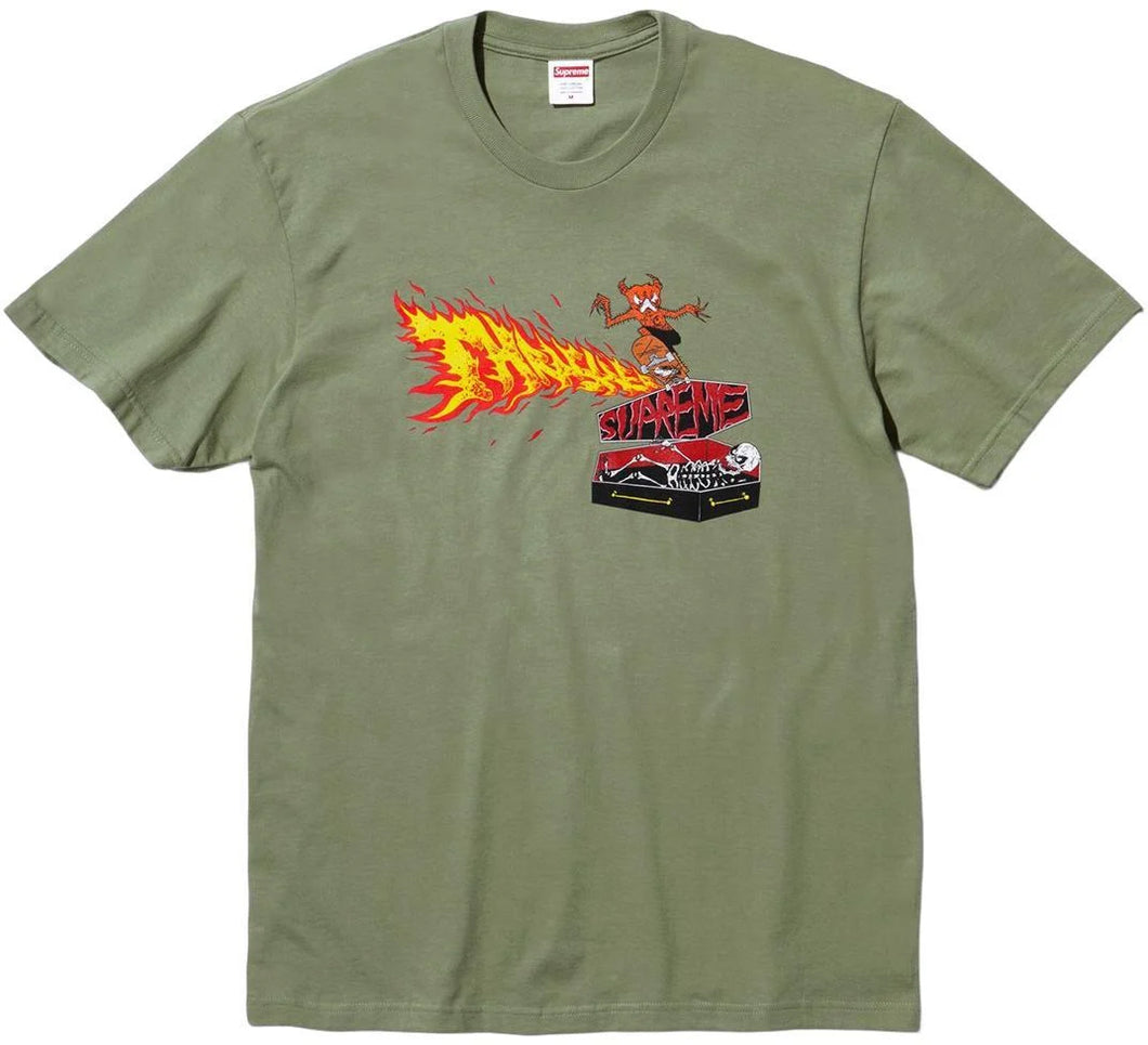 Supreme® Thrasher® Back Tail Tee Light Olive