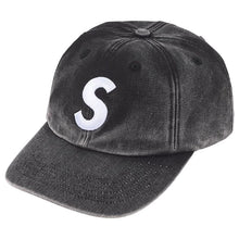 Supreme Pigment Coated S Logo 6-Panel Black