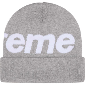 Supreme Big Logo Beanie Grey