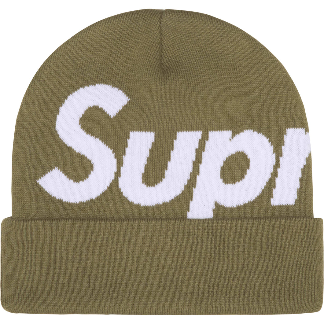 Supreme Big Logo Beanie Light Olive