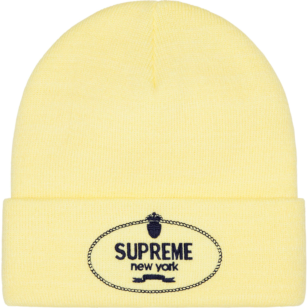 Supreme Crest Beanie Light Yellow