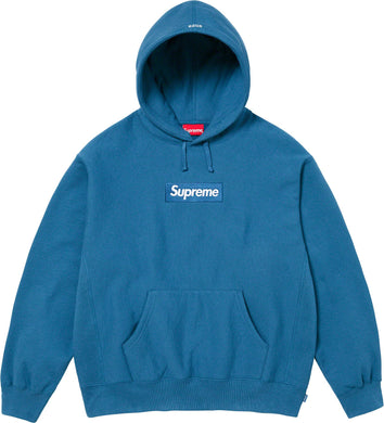 Supreme Box Logo Hooded Sweatshirt Blue FW23