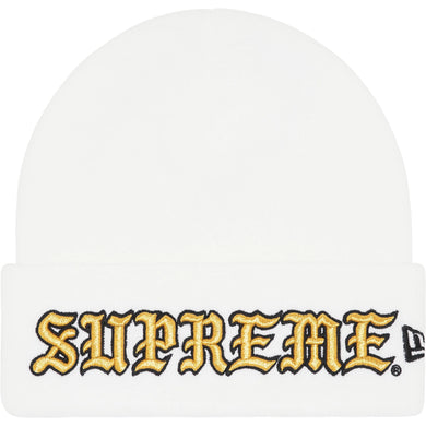 Supreme New Era® Old English Beanie White