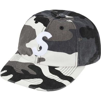 Supreme FW25 Pigment Coated Canvas S Logo 6 Panel Snow Camo