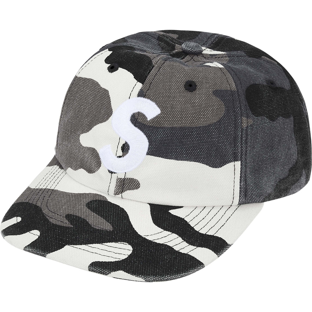 Supreme FW25 Pigment Coated Canvas S Logo 6 Panel Snow Camo