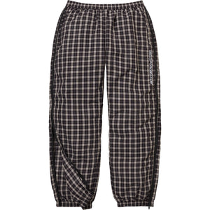 Supreme Plaid Warm Up Pant Black