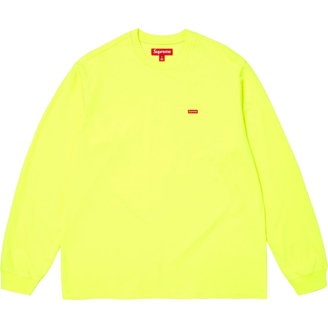 Supreme FW25 Small Box LS Tee Fluorescent Yellow