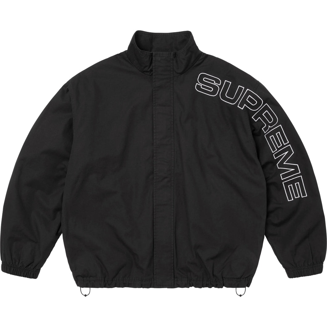 Supreme Spellout Embroidered Ripstop Track Jacket Black