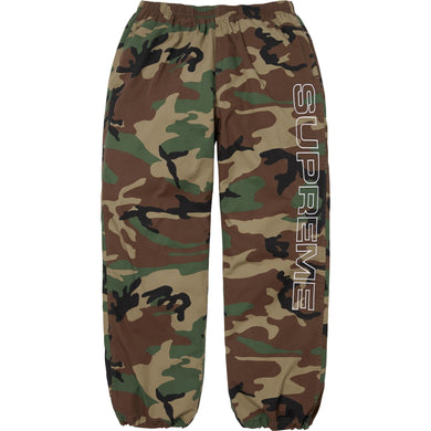Supreme Spellout Embroidered Ripstop Track Pant Woodland Camo