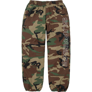 Supreme Spellout Embroidered Ripstop Track Pant Woodland Camo