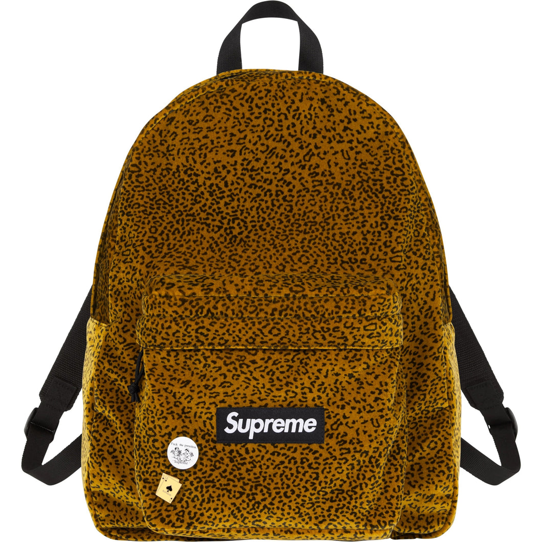 Supreme Velvet Backpack Tan Leopard – BASEMENT_HK
