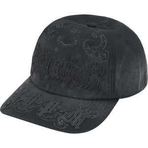 Supreme Leather Applique 6 Panel Black