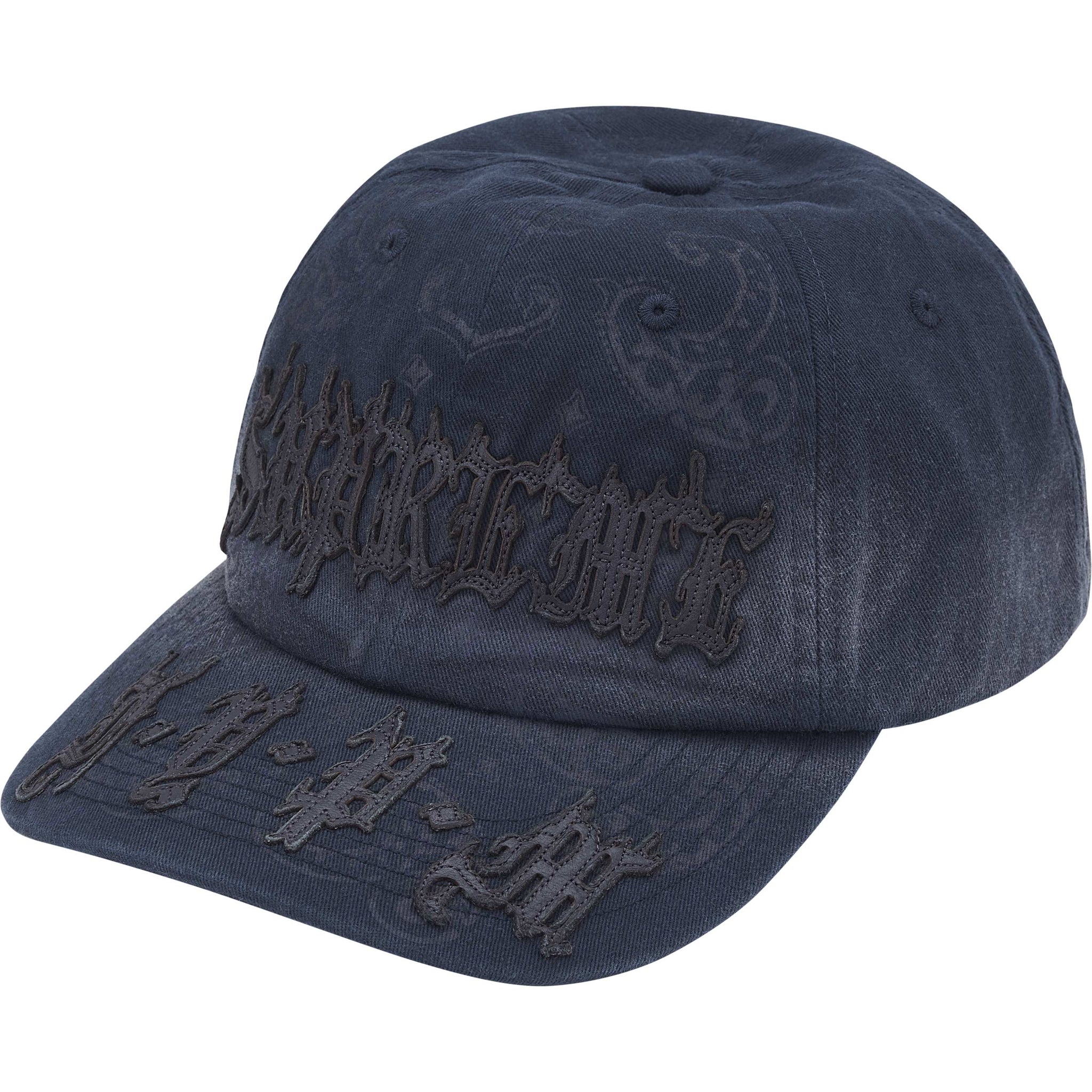 Supreme Leather Applique 6-Panel 紺 Supreme Leather Applique 6 Panel Navy – BASEMENT_HK
