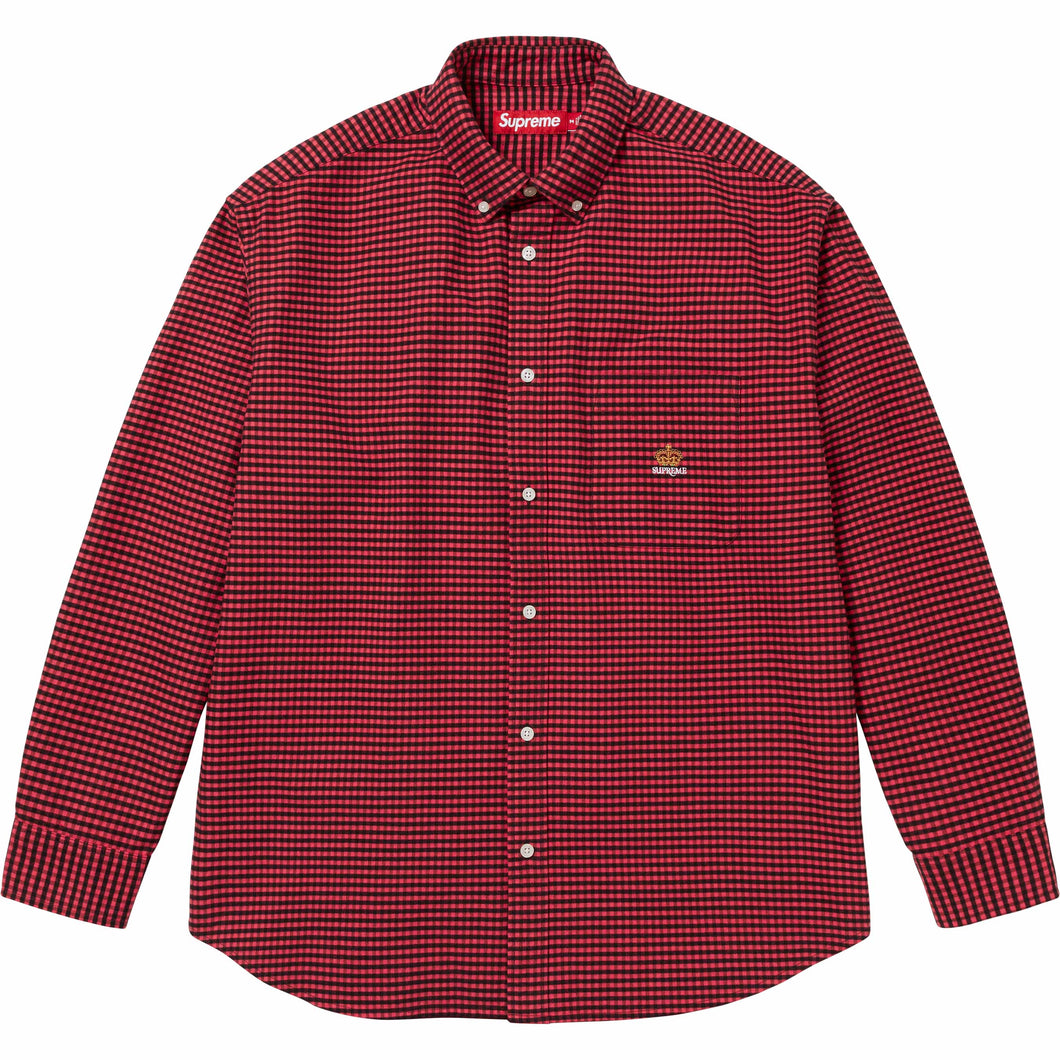 Preorder supreme loose oxford shirt red and black XL