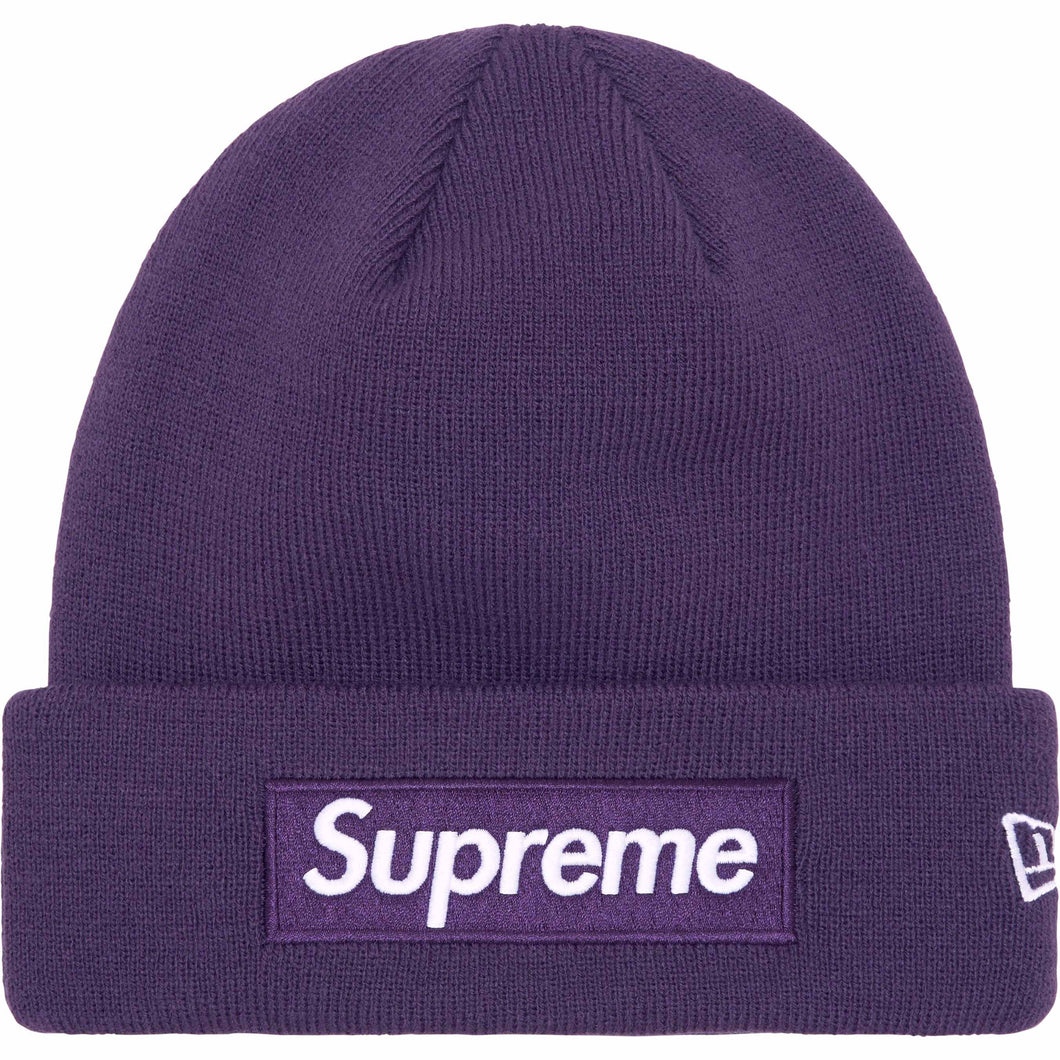 Supreme New Era® Box Logo Beanie Dark Purple