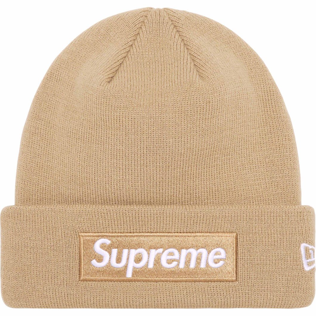 Supreme New Era® Box Logo Beanie Dark Sand