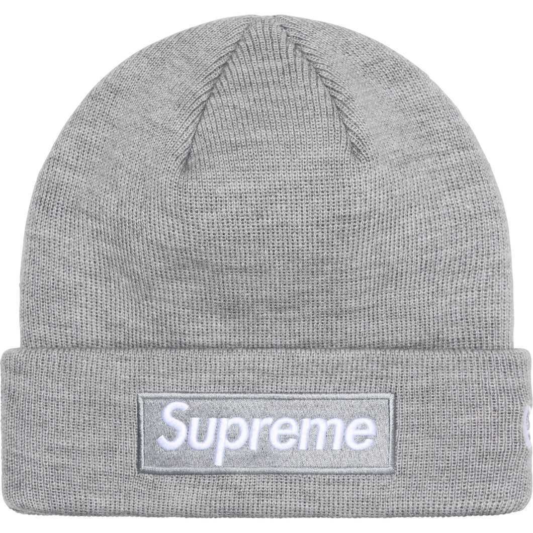 Supreme New Era® Box Logo Beanie Heather Grey