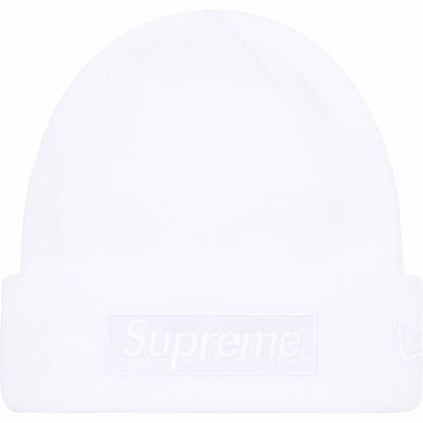 Supreme New Era® Box Logo Beanie White