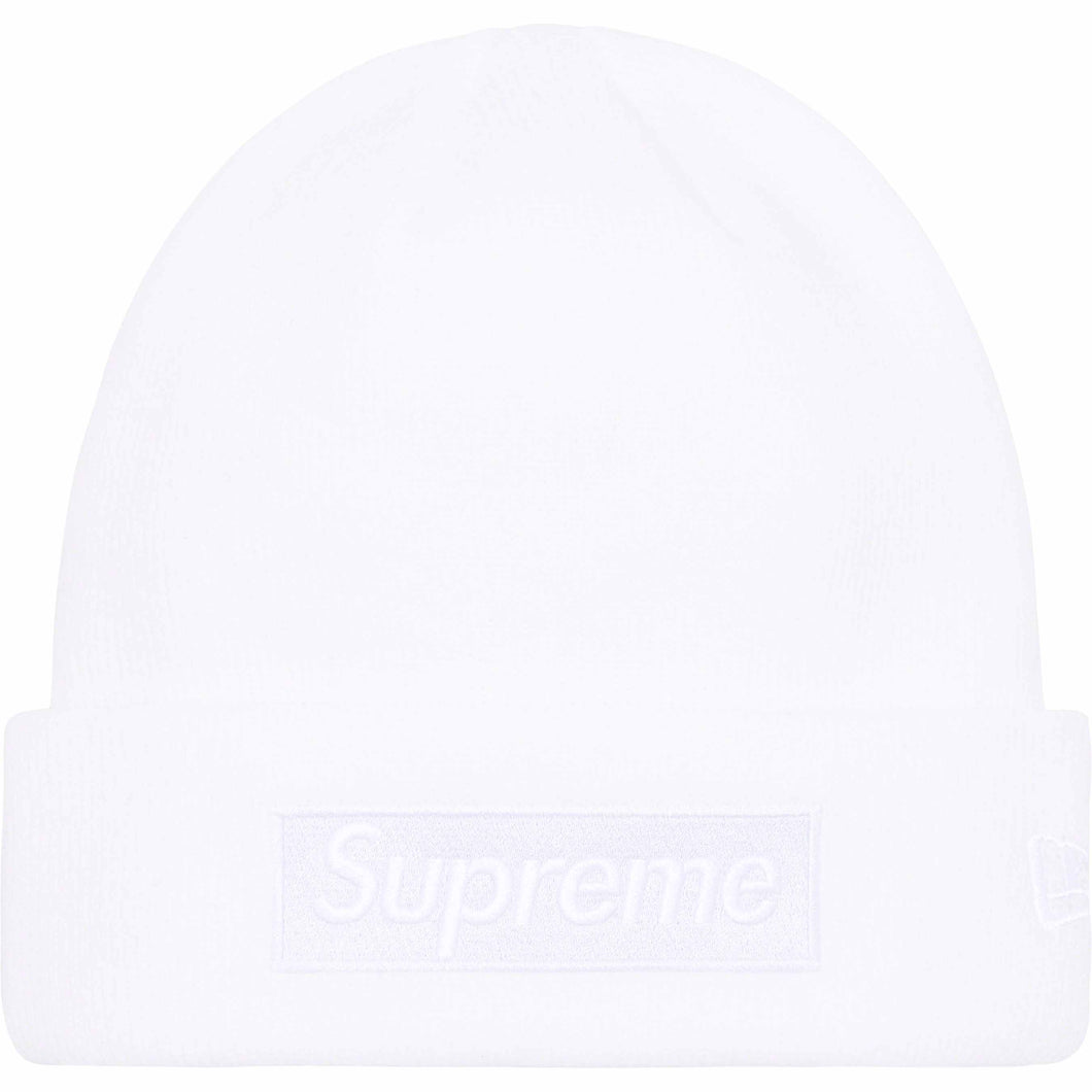 Supreme New Era® Box Logo Beanie White