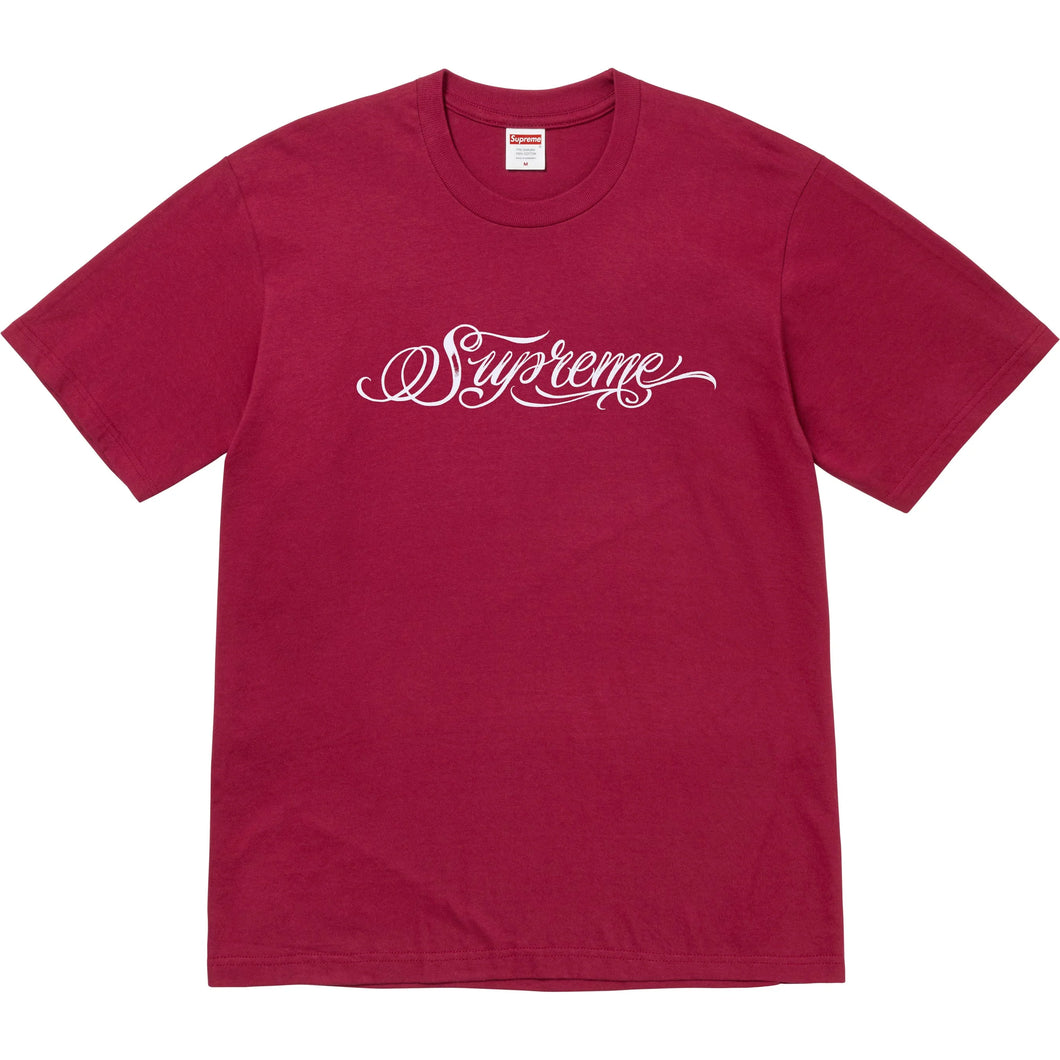 Supreme Script Tee  Cardinal