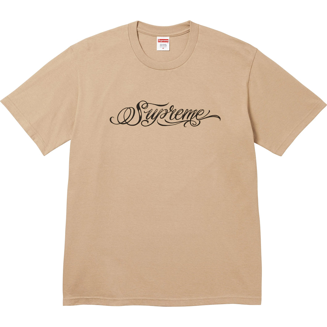 Supreme Script Tee Khaki